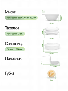 Посуда туристическая набор 27 в 1 Огонёк OG-TRD02 МЯТАЯ УПАКОВКА